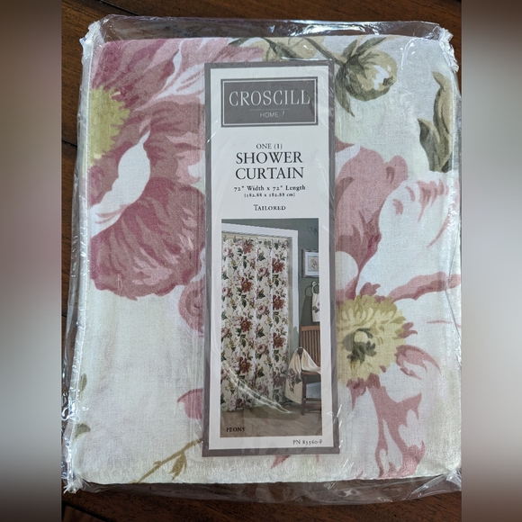 Croscill Bath New Croscill Peony Shabby Chic Floral Fabric Shower